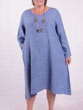 Lagenlook Linen A Line Dress - 12813, , Pure Plus Clothing, Lagenlook Clothing, Plus Size Fashion, Over 50 Fashion